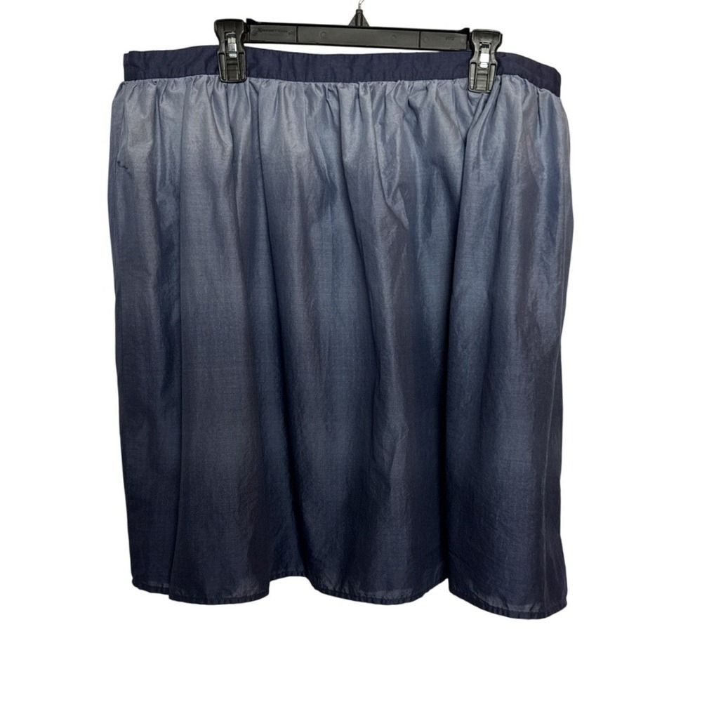 Tommy Hilfiger Womens 18 Skirt Ombre Chambray‎ Pleats Lined Flowy Going Out